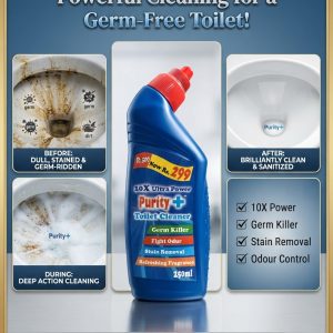 Purity Plus Toilet Cleaner 250ml: 10x the Cleaning Power for a Sparkling Clean!