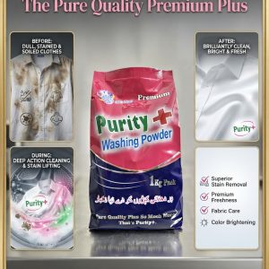 Purity Plus Washing Powder 1kg Pouch: Unleash the Power of Effortless Clean!
