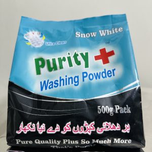 Purity Plus Washing Powder – Snow White – 500g Pouch