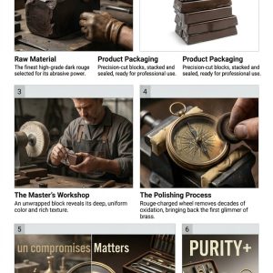 Purity+ Brown Buffing Compound | Fast-Cutting Tripoli Bar for Brass, Copper, Aluminum & Wood